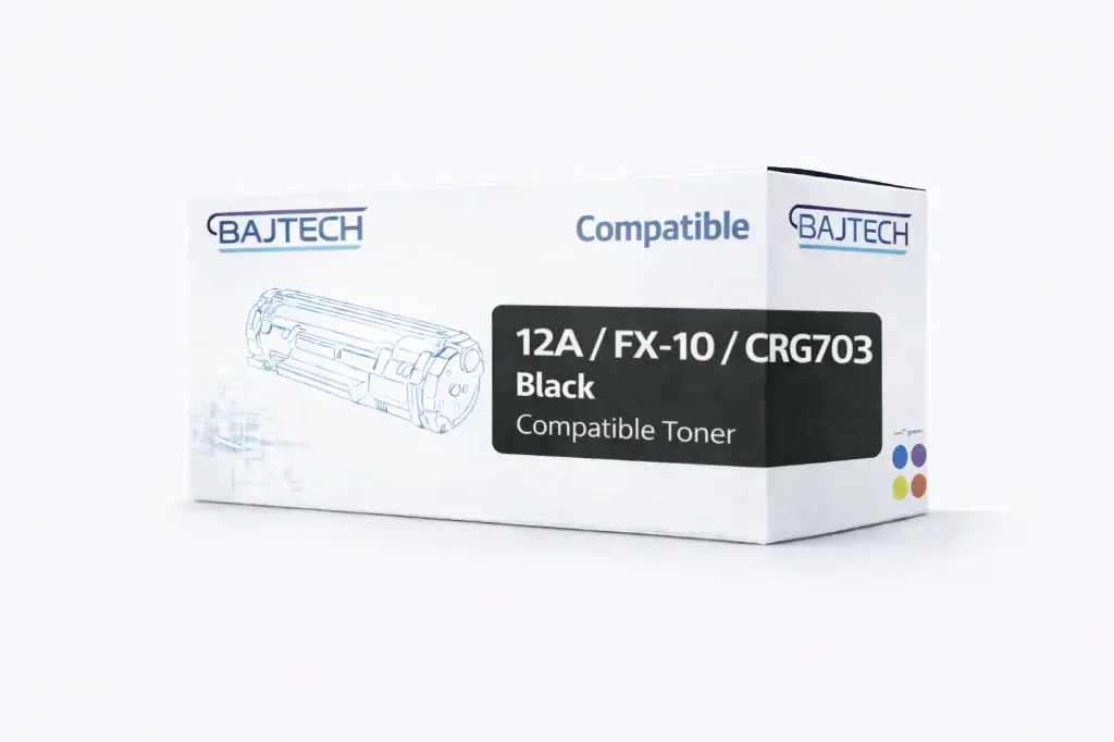 حبر باجتك متوافق مع طابعة اتش بي 12A / كانون FX-10 / CRG703 أسود