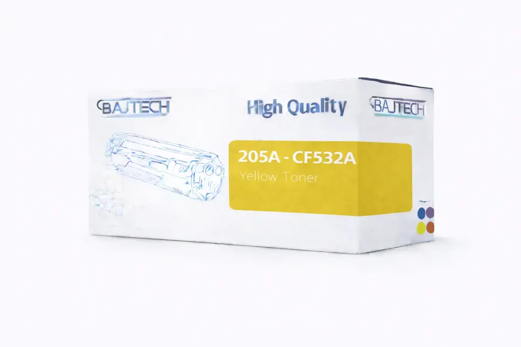 حبر باجتك متوافق مع طابعة اتش بي 205A أصفر – CF532A ومع طابعات كانون 054