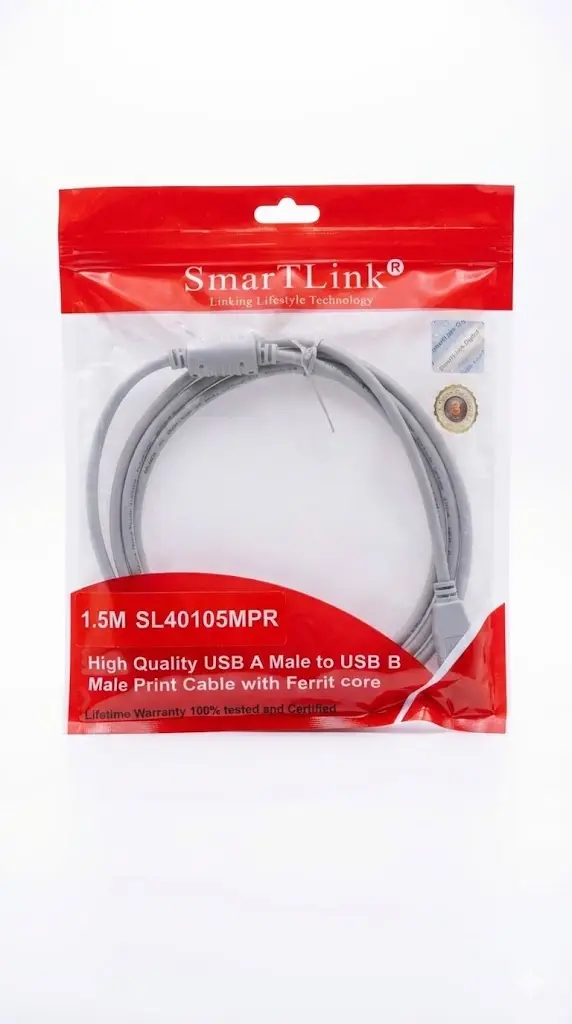 كيبل طابعة USB بطول 1.5 متر – سلك يو إس بي للطابعات