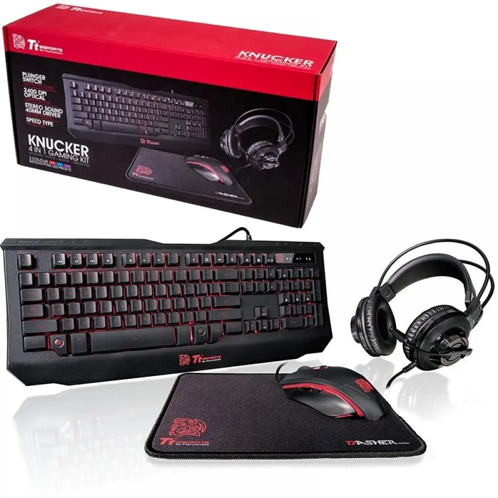 Thermaltake KNUCKER 4 IN 1 Gaming Kit (Keyboard + Mouse + Headset + Mouse Pad)
