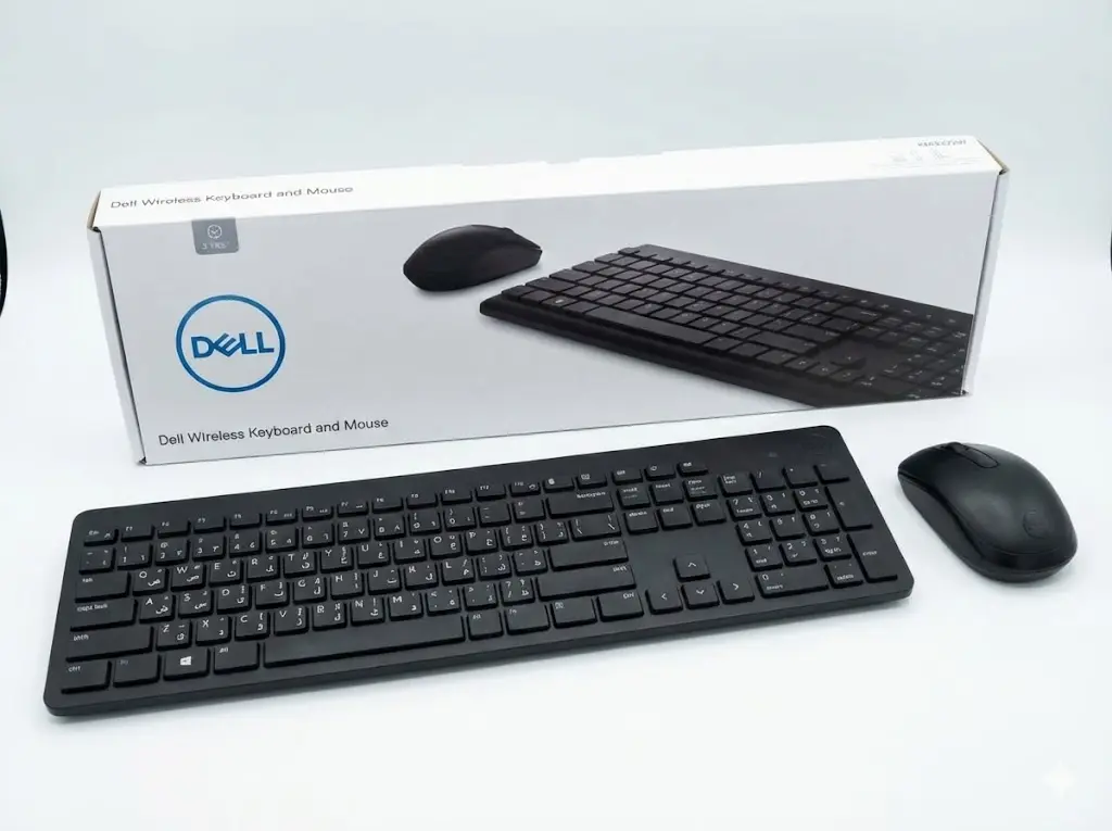 Dell Wireless Keyboard and Mouse – KM3322W, Black Arabic + English