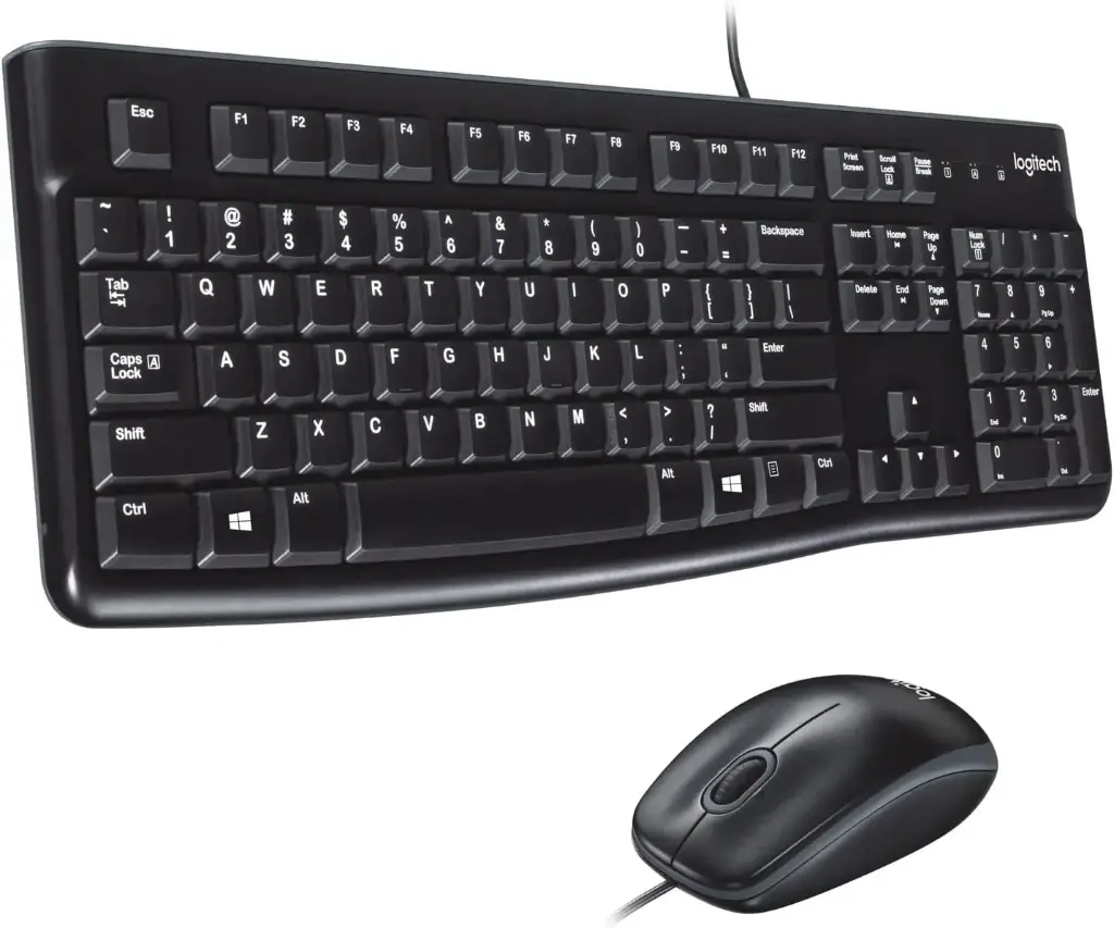 Logitech Desktop Keyboard K120 (Wired, Black) – Arabic + English