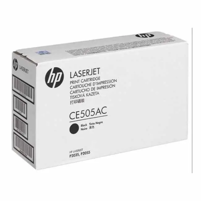 HP CE505AC Black Contract Original Toner  حبر  اتش بي ليزر تونر رقم