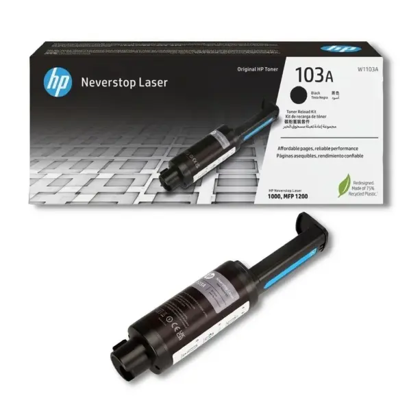 حبر اتش بي ليزر جت اسود 103A  اصلي - W1103A