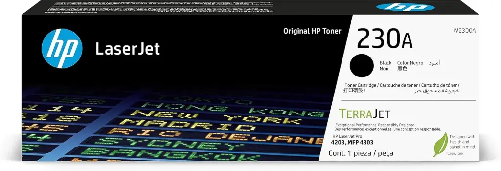 HP 230A Black Original  Toner W2300A  