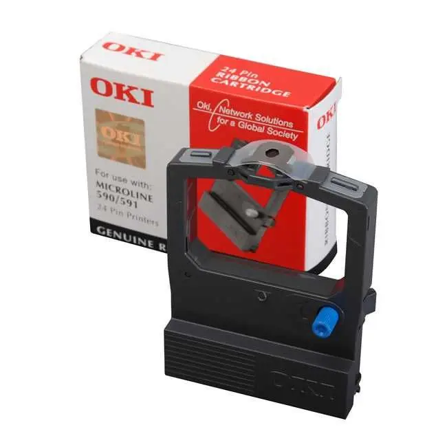 OKI Ribbon for Printer 590 B/W (Black & White)