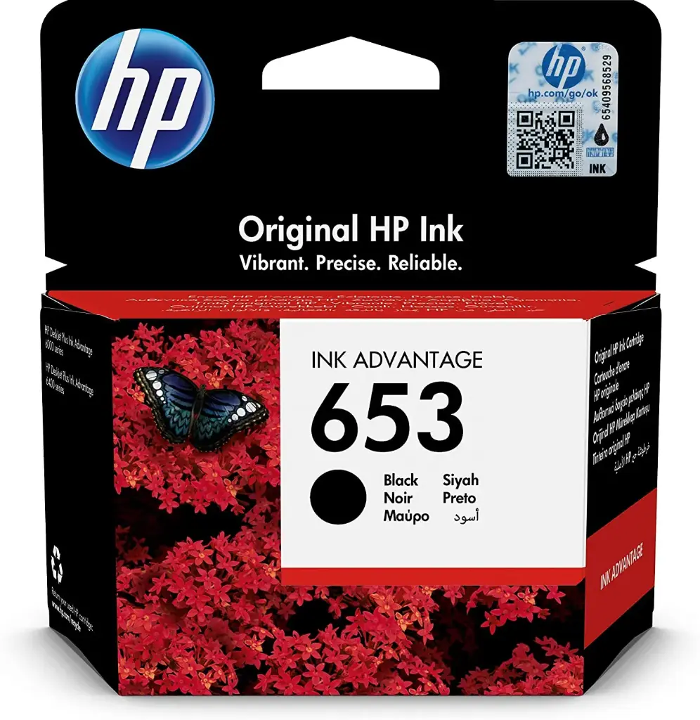 HP 653 Black Original Ink 3YM75AE  