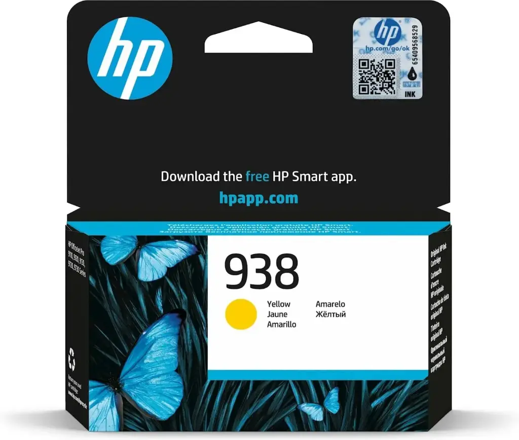 HP 938 Yellow Original Ink Cartridge 4S6X7PE 