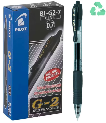 قلم بايلوت G2 حبر جل أسود سماكة 0.7 مم