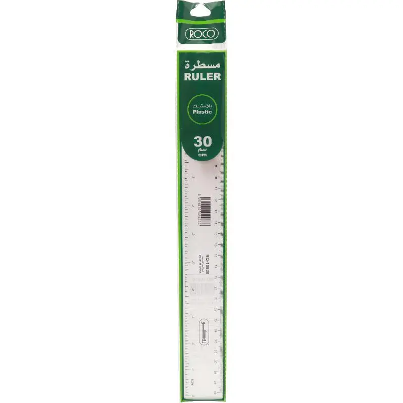 Roco Plastic Ruler 12" – Pack of 24 – Code: RQ-10830