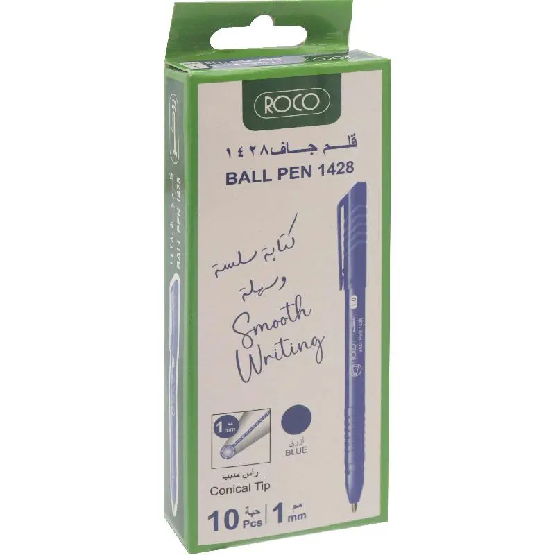 Roco Ball Pen 1428 1.0mm Blue – Code: RQ-285082  