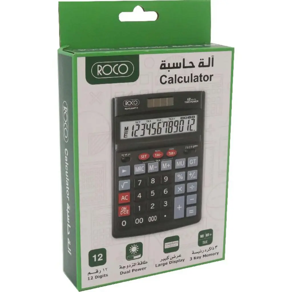 الة حاسبة روكو 12 رقم – الكود: RQ-CL2240T12