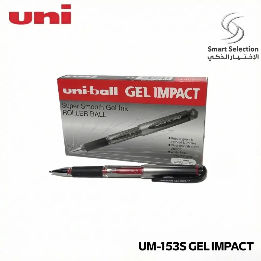 Uniball UM-153S GEL IMPACT Gel Rollerball Pen 1.0mm – Red