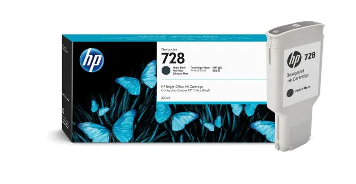 HP 728 Matte Black Plotter Ink T730/T830 300ML