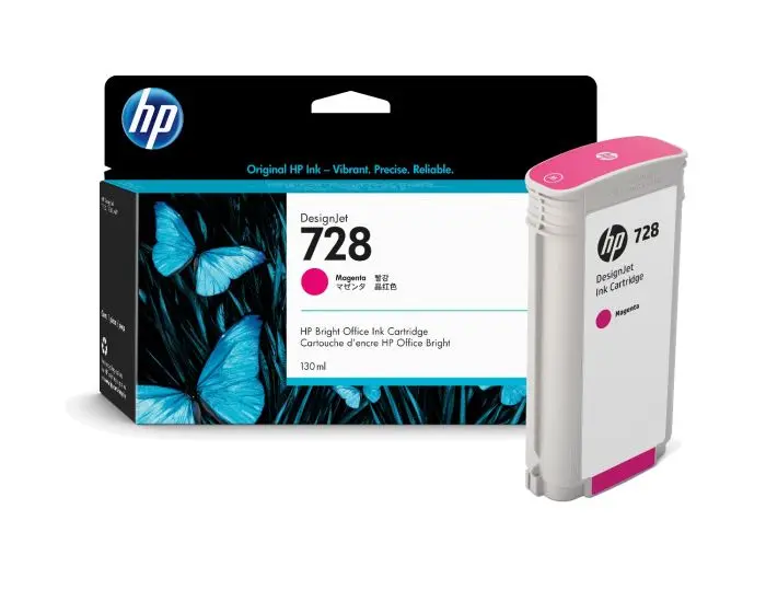 HP 728 Magenta Plotter Ink T730/T830 130ML