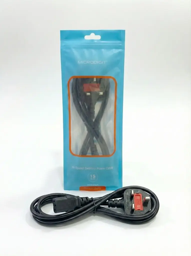 كيبل طاقة لابتوب 3 طرف (3Pin) بطول 1.5 / 1.8 متر