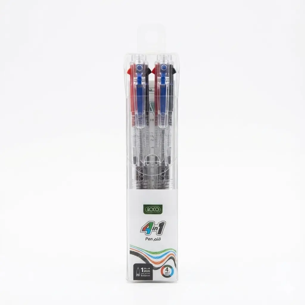 Roco Dry Pen 4 in 1 Color 1mm 2pcs Pack 