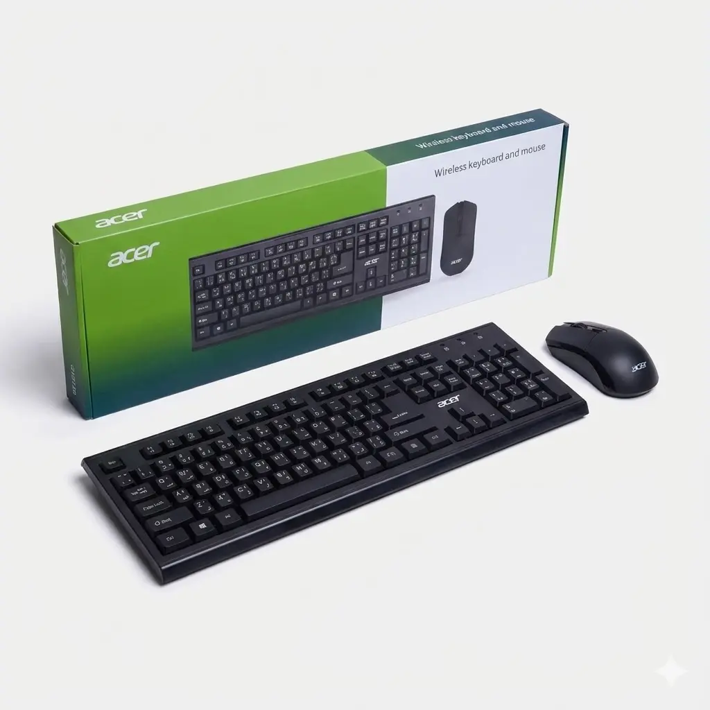 Acer Combo OKR120 – Wireless Keyboard & Mouse (Black) - Arabic + English