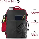 حقيبه لابتوب HP Omen للألعاب مقاس 17.3 بوصة – أحمر