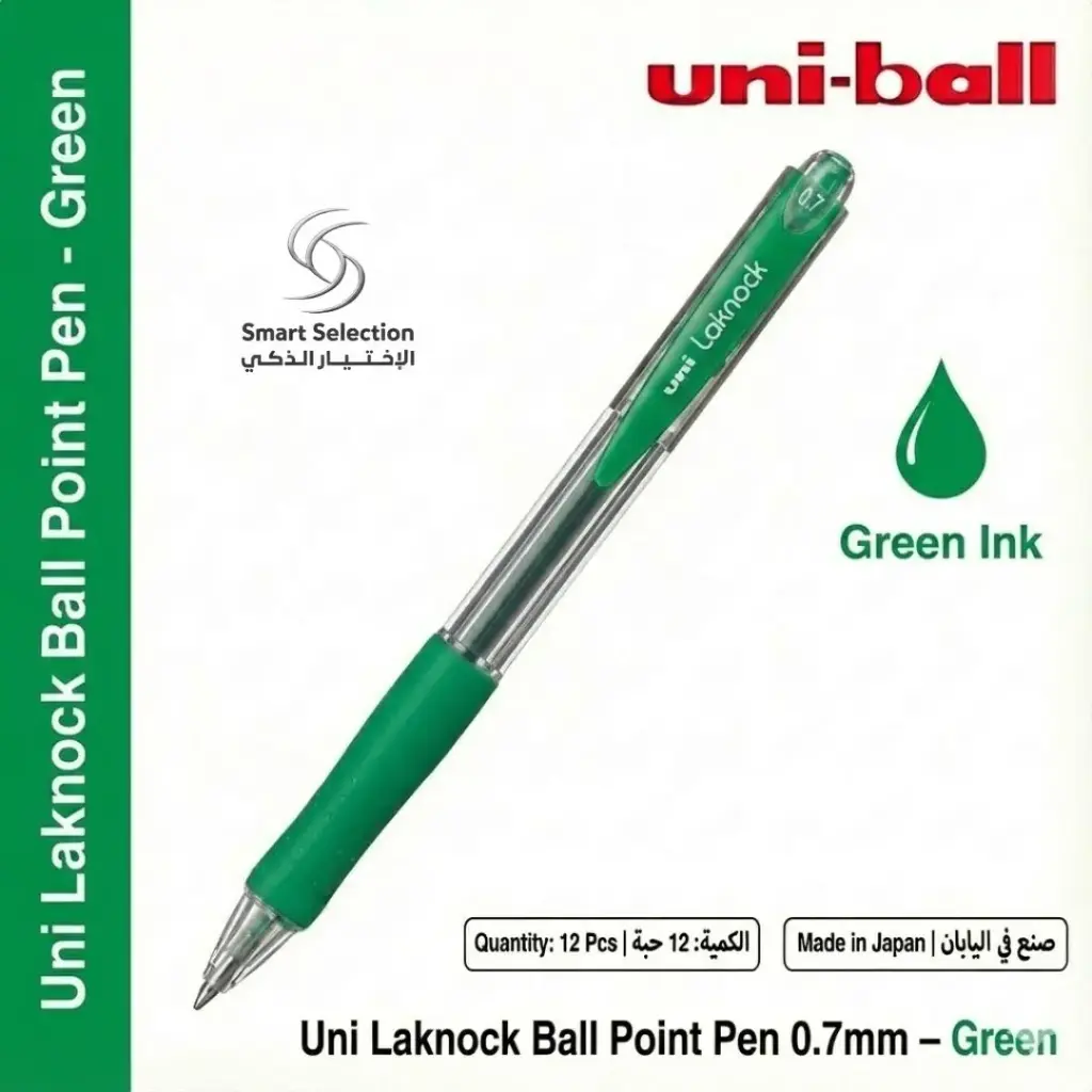 Uniball Laknock Ballpoint Pen 0.7mm Green