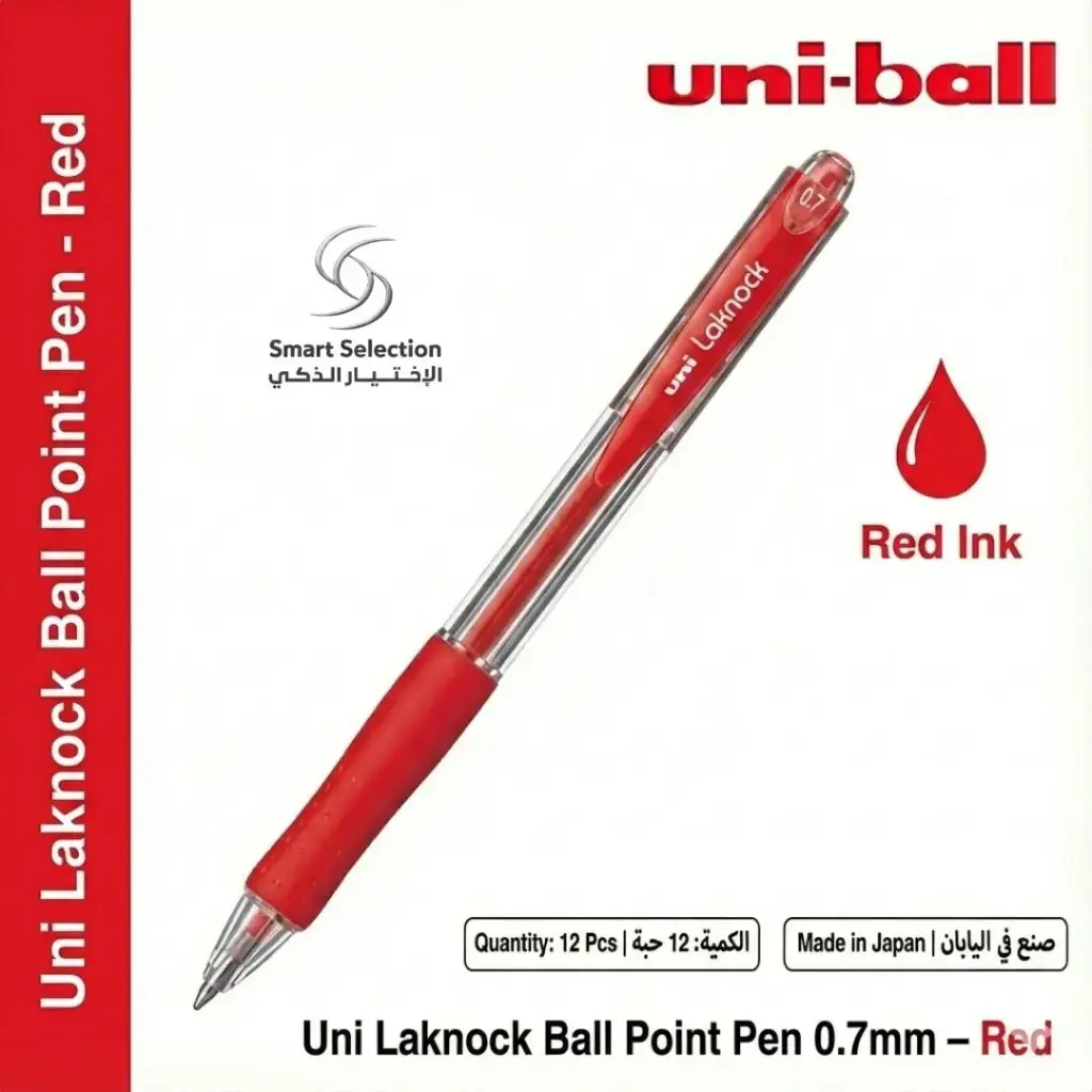 Uni-ball Laknock Ballpoint Pen 0.7mm Red 