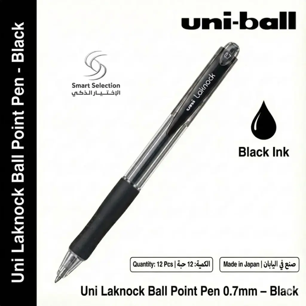 Uniball Laknock Ballpoint Pen 0.7mm Black