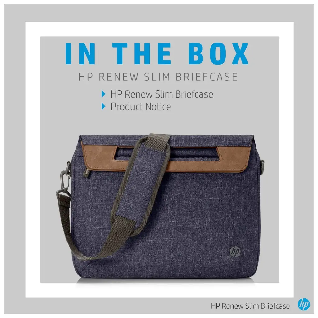 HP Renew 14" Navy Briefcase – Model 1A215AA