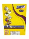 ملصقات لاصقة Xel-Lent Premium مقاس A4 للعناوين والاستخدامات المتعددة – ورقة كاملة 210×297 مم – أبيض (100 ورقة / 100 ملصق)