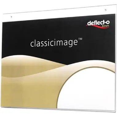 Deflecto Classic Image A4 Wall-Mounted Clear Acrylic Sign Holder -472443