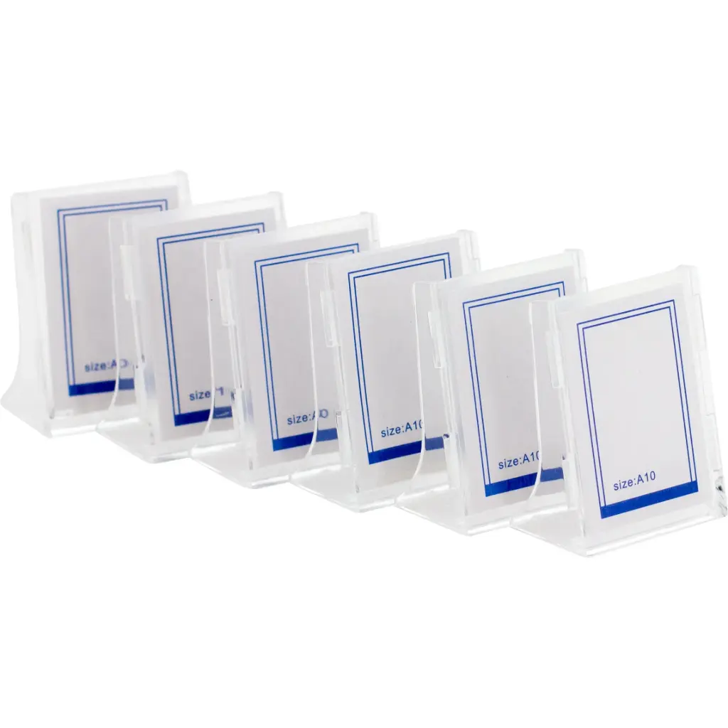 Clear Acrylic Slanted L-Shape Table Sign Holder A10 Size -448335