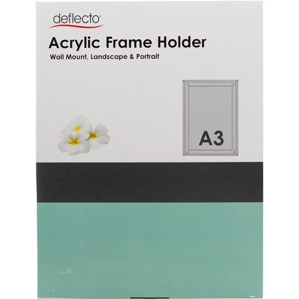 Deflecto Acrylic Frame Wall Sign Holder A3 Size Clear -454991