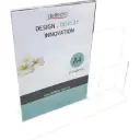 Deflecto Superior Image T-Shape Acrylic Table Sign Holder A4 Size Clear -553536