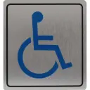 Deflecto Self-Adhesive Handicapped Sign Bilingual (Arabic/English) Silver/Blue -565306