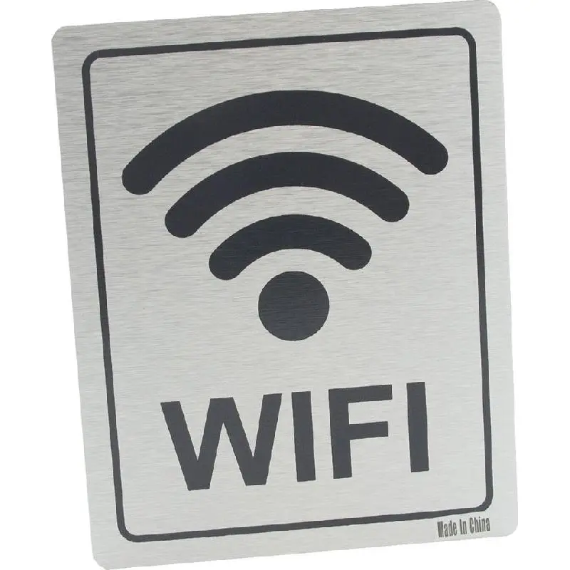 Deflecto Self-Adhesive WiFi Sign Silver -484581