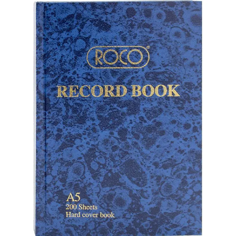 ROCO Record Book 400 Pages (200 Sheets) A5 Size 16.00 × 22.00 cm - 23535BLE2