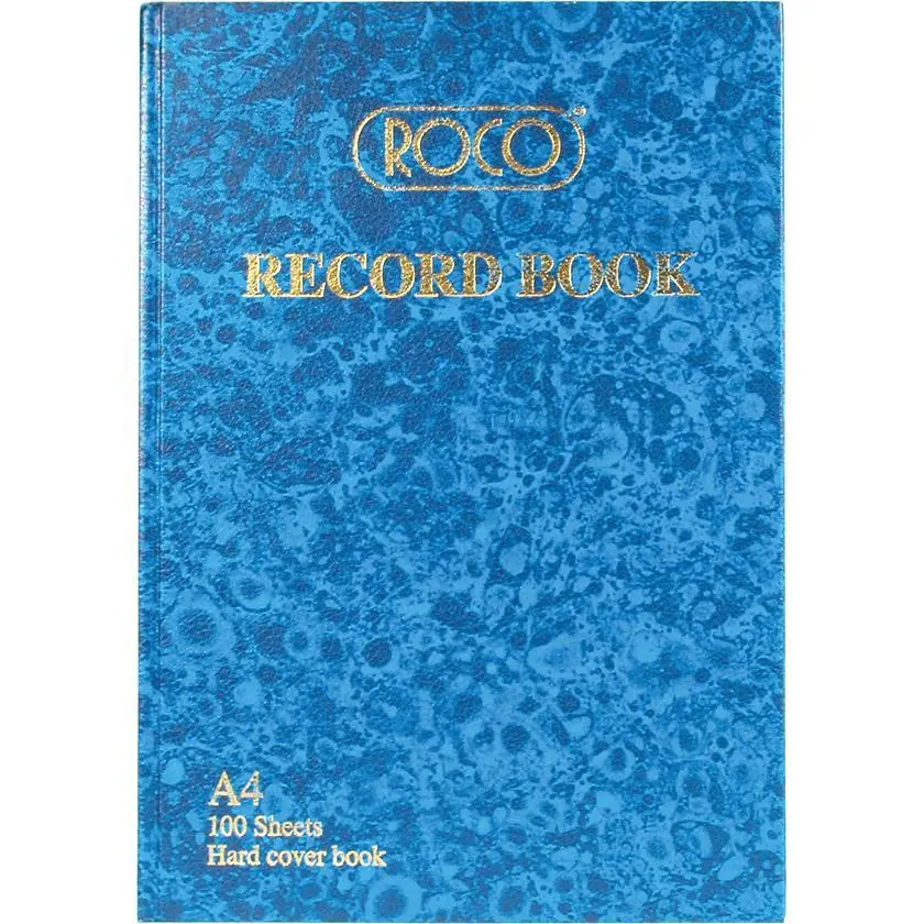 ROCO Record Book 200 Pages (100 Sheets) A4 Size 21.00 × 29.70 cm - 23511BLE