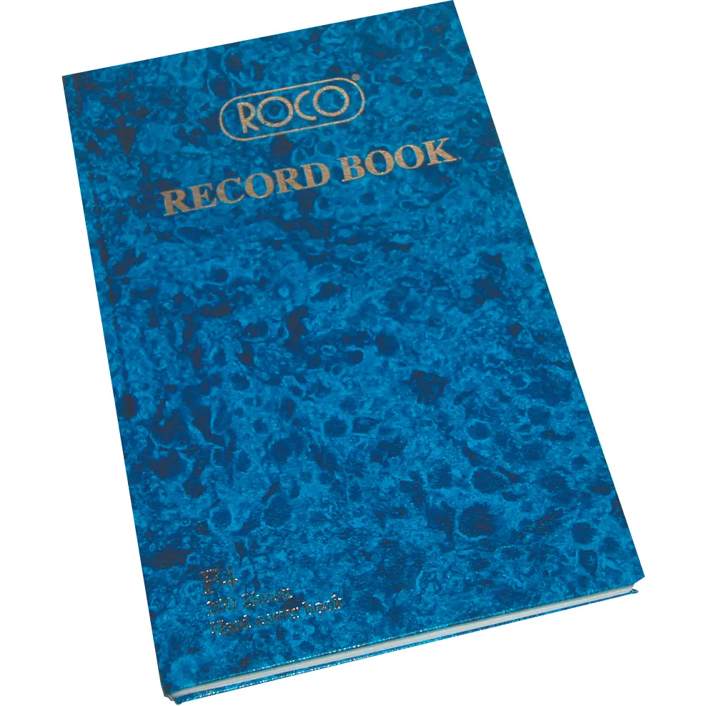 ROCO Record Book 400 Pages (200 Sheets) A4 Size 21.00 × 32.60 cm - 23532BLE