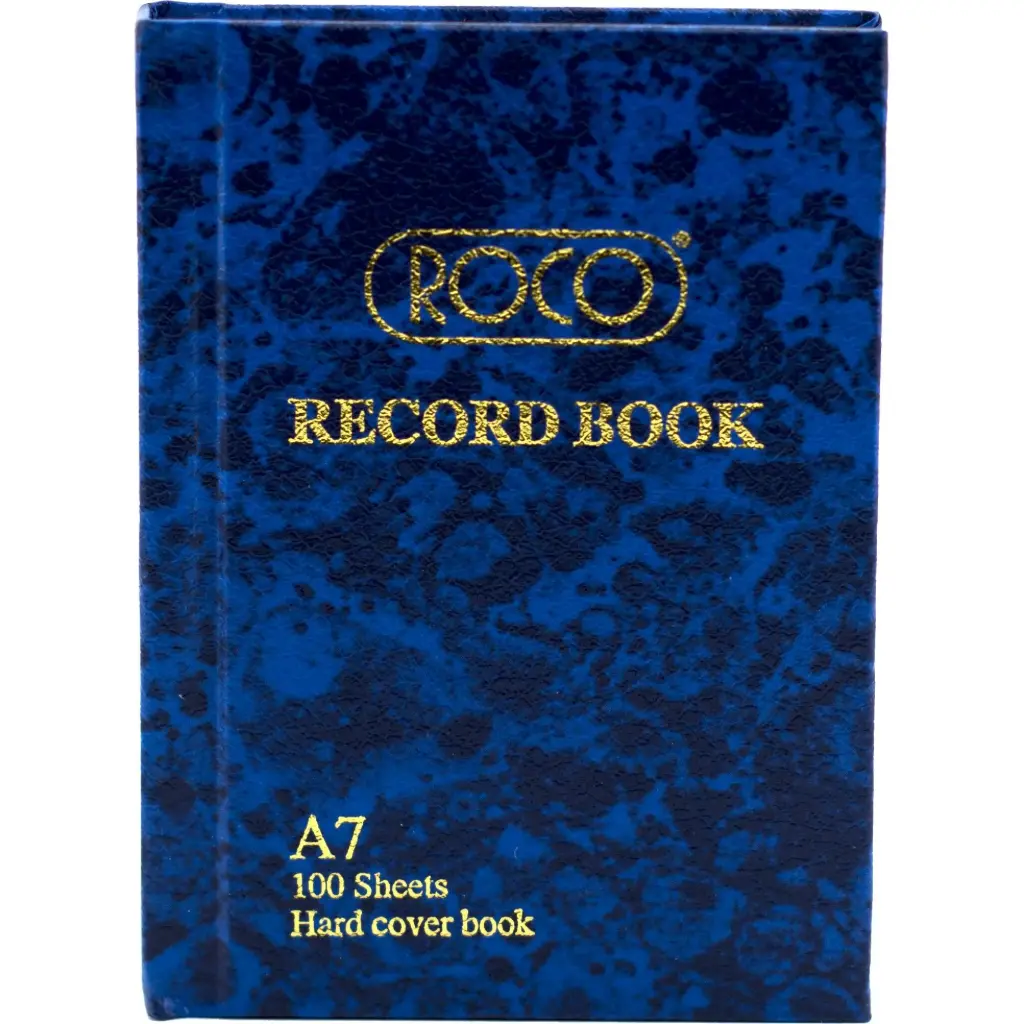ROCO Record Book 200 Pages (100 Sheets) A7 Size 7.40 × 10.50 cm - 23536BLE