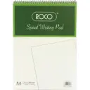 ROCO Spiral Writing Pad A4 140 Pages (70 Sheets) Lined White - 23063