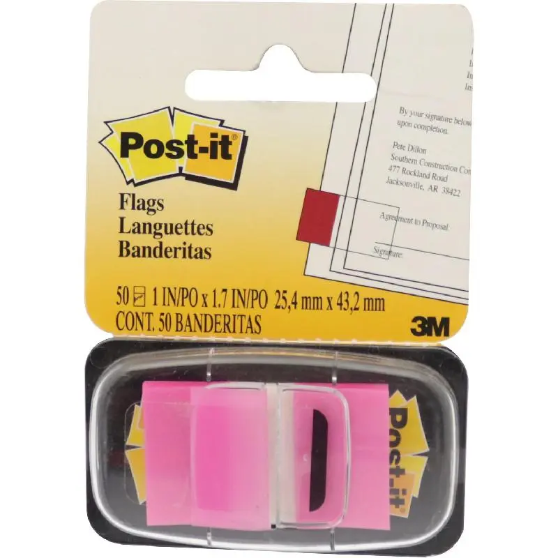 3M Post-it Page Marker Flags Light Pink - 68021