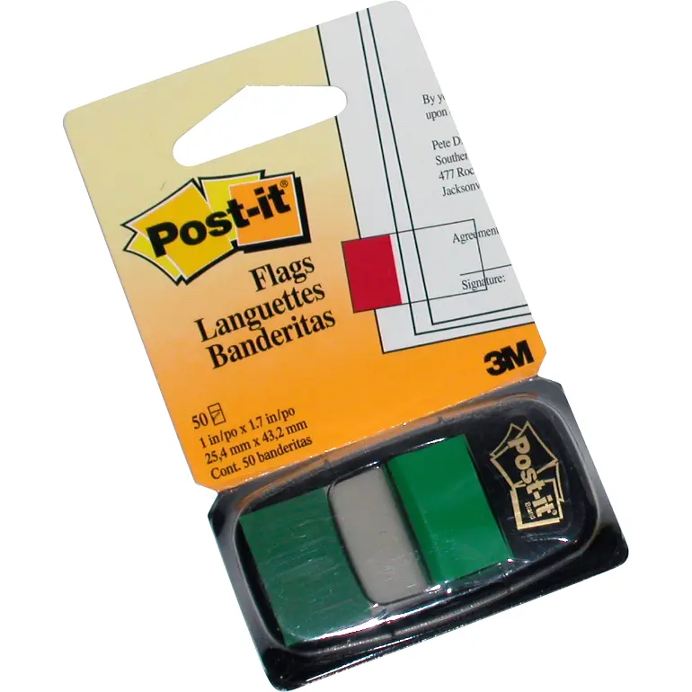 3M Post-it Page Marker Flags Green - 6803
