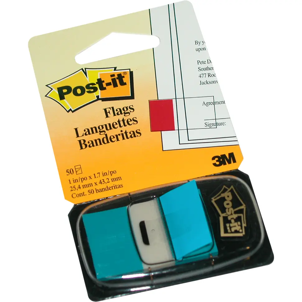 3M Post-it Page Marker Flags Light Blue - 68023