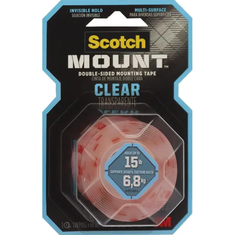 3M Scotch Mount™ Clear 4010 Double-Sided Adhesive Roll – 138070