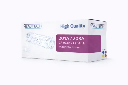 [BT-203A Magenta] حبر باجتك متوافق مع طابعة اتش بي 201A / 203A أرجواني