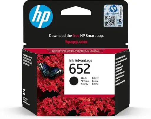 [652Black] HP 652 Black Original Ink F6V25AE 