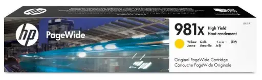 [981XYellow] HP 981X Yellow High Yield Original PageWide Ink Cartridge – L0R11A