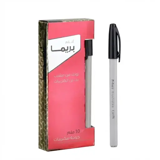 [Prima Black Dry Pen Box10-1.0mm] قلم بريما جاف 1.0 مم – أسود (علبة 10 أقلام)