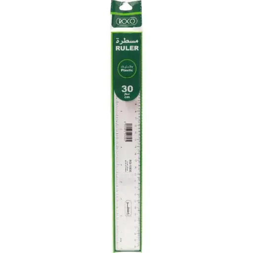 [RQ-10830] مسطرة روكو بلاستيك 12 إنش –  الكود: RQ-10830