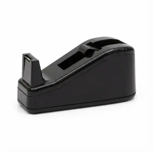 [RQ-21009 Tape Dispenser 25.4mm] موزع شرائط لاصقة مكتبي روكو بعرض 1 بوصة – لون أسود