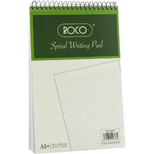 [RQ-23065] Roco Spiral Writing Pad 5×8 – Code: RQ-23065